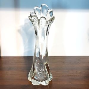 Clear Swung Glass Art Vase